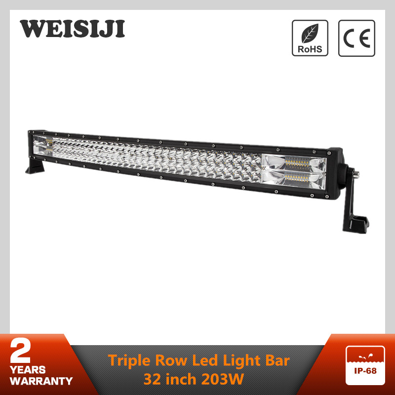 Barra de luz LED Curvada WEISIJI Quad Row