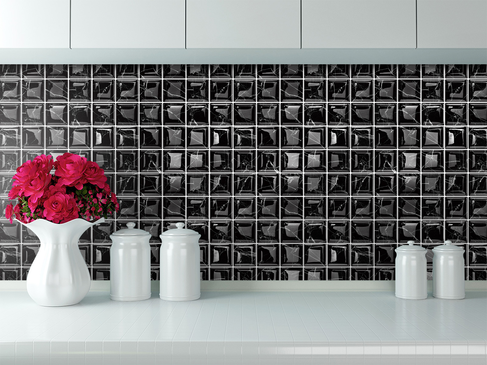 Marble Plaid Gridding Decorative wall sticker for home decor