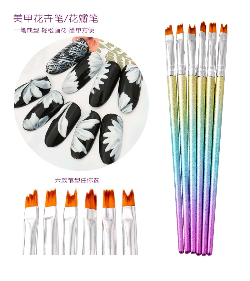 Nai Beauty Art Design Gel Brush Nylon Nail Art Brushes