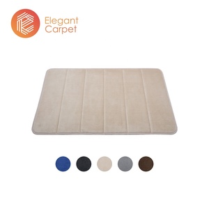 modern design soft absorbent microfiber non slip memory foam bath mat