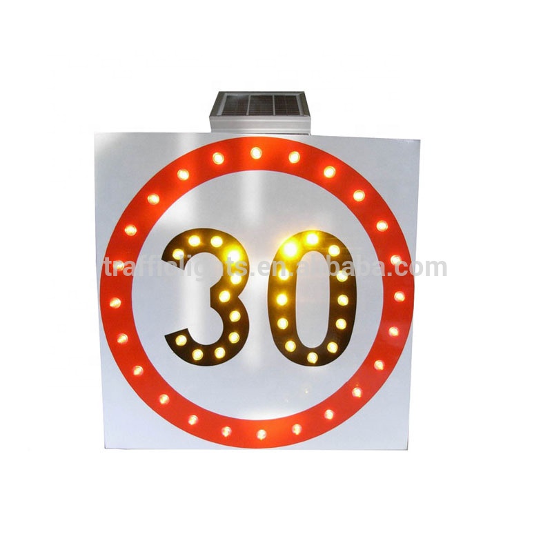 Ограничение скорости на солнечных батареях, светодиодный мигающий свет, дорожный сигнал, дорожные знаки