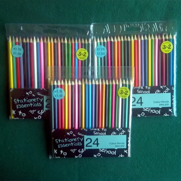 OEM 3.5inch half length children colored drawing pencils