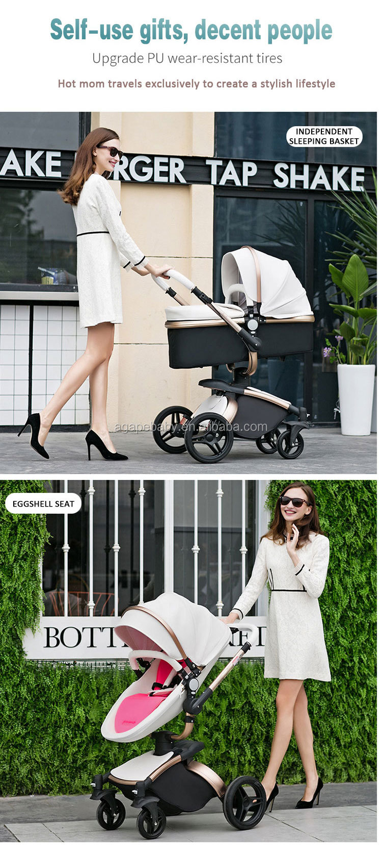 Fast Shipping Door To Door Luxury Baby Stroller 3 in 1 Folding bi-directional high landscape stroller baby pram china factory