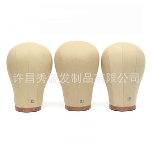 21 22 23 24 inch Wig Display Styling Head Cork Canvas Block Head Mannequin Head With Mount Hole