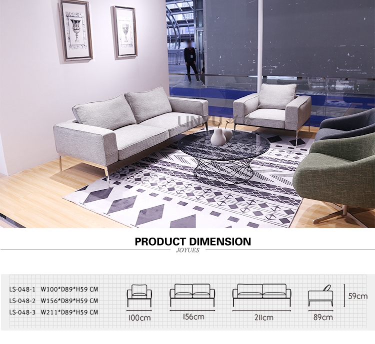 Funiture Sofa Living Room Sofa Set Grey for Home Modern Corner Sofa 5 Pcs Original Creative Modern Design American Style Fabric