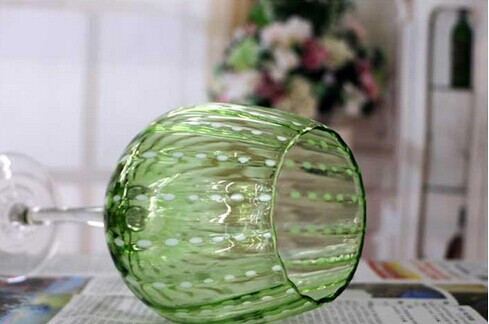 Haonai cheap wholesale glasses bulk crystal colored stemmed wine glass