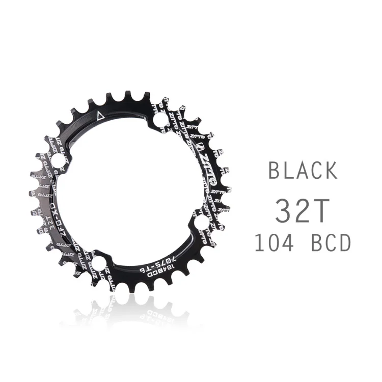ZTTO Bicycle Parts MTB Bicycle Single Speed Crank 104BCD Round Narrow Wide 32T/34T/36T Chain ring Bicycle Chainwheel