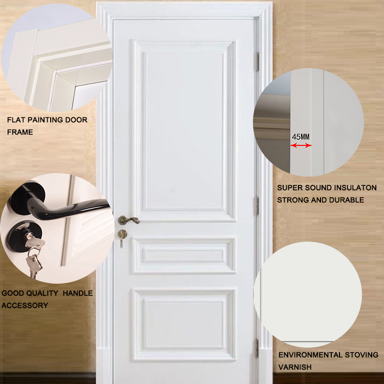 Modern House OEM ODM Water Proof Wooden Interior Door for Bedroom