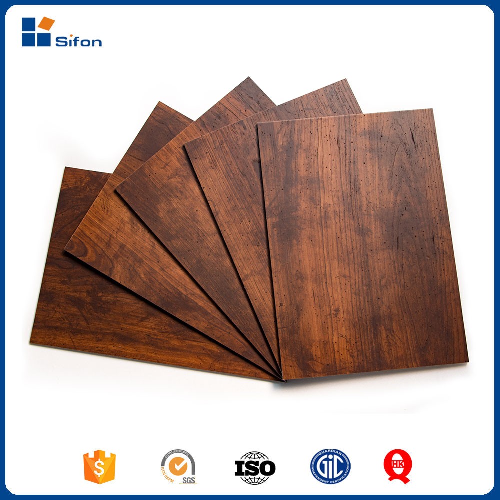 Auland different types of wooden finish acp panel Aluminium Composite Panel Wood Cladding Walls