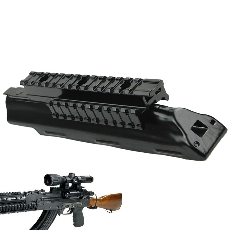 Высококачественная алюминиевая черная крышка приемника AK47 AK74 MAK90 верхняя крышка прицела Базовая Пылезащитная крышка с защитной направляющей Пикатинни