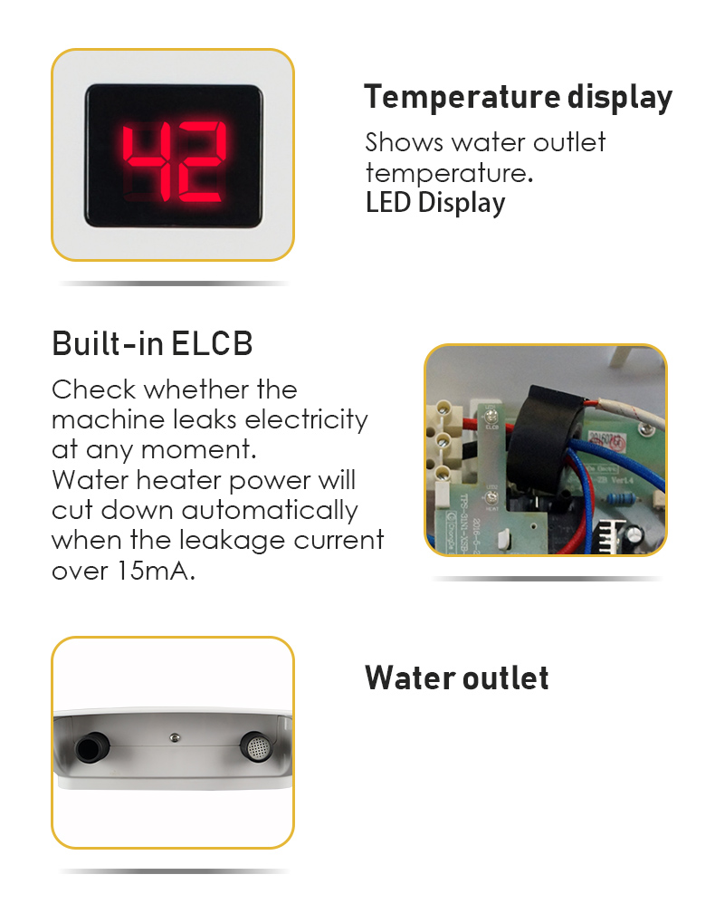 Portable Bathtub Mini Instant Hot Shower Water Heater Electric Shower Tankless Water Heater With Pump For Bathroom