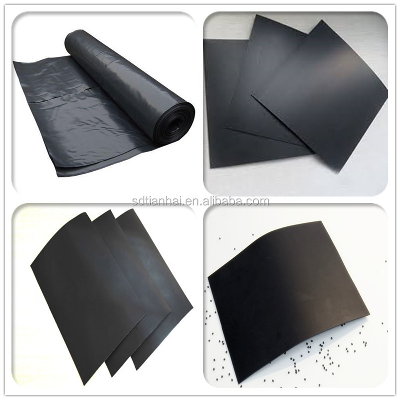 防水黑色 hdpe 土工膜表池塘衬垫