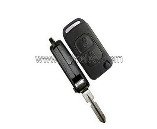 For Mercedes A C E S Class 3 Button Remote Flip Key Case Shell /& Blade HU39