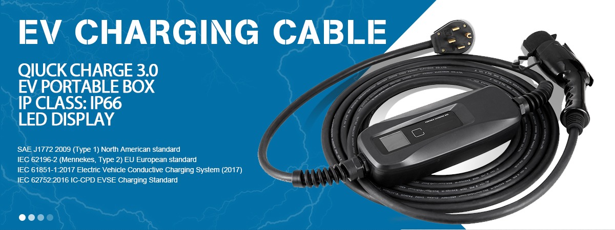 J1772 EV Charging Lead Cable Type 1 32amp with 5m Spiral Cable