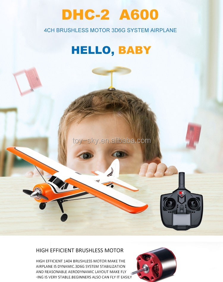 Kids Toys RTF Glider A600 Remote Control 3D6G Simulator Plane