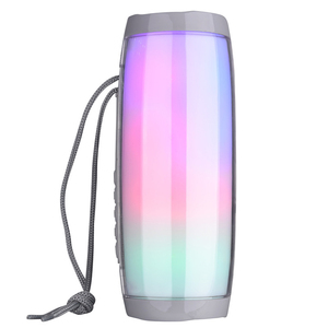 Mini Led Colorful Lights Pulse Wireless Bass Speaker Radio Audio Acrylic Subwoofer Dj Speaker