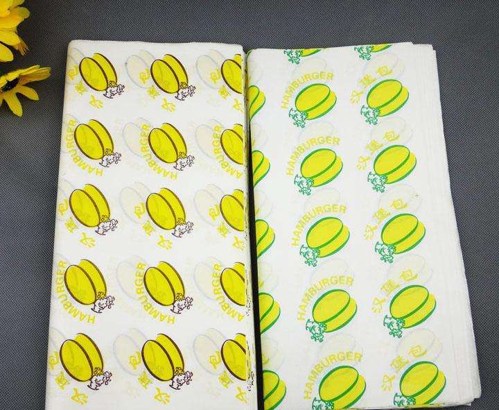 Одноразовая смазочная бумага для упаковки пищевых продуктов для упаковки гамбургеров