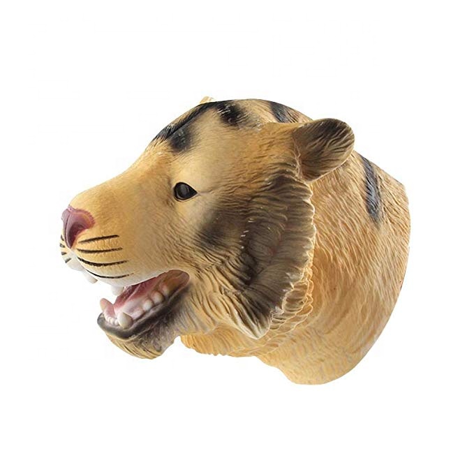 Смешные реалистичные мягкие резиновые пользовательские Тигр рука кукольная игрушка