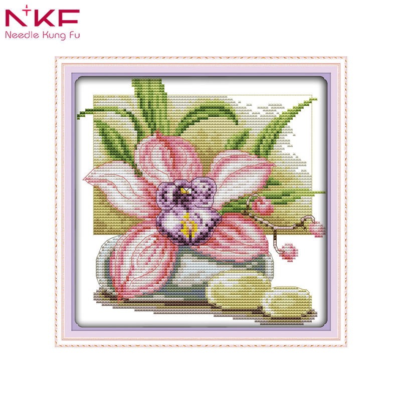 Two Fox(2)31/×31CM Joy Sunday Cross Stitch Kit 14CT Stamped Embroidery Kits Precise Printed Needlework