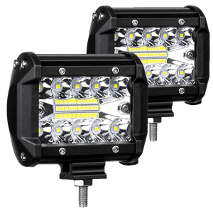 12v 4inch 60W led pod flash amber strobe light bar 4X4 offroad ATV SUV spot flood combo driving fog light