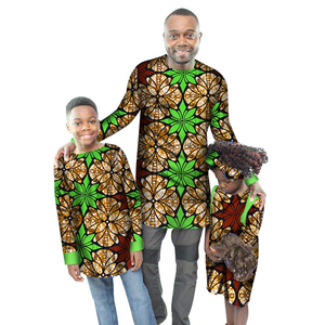 Africa Clothing African Dashiki Batik Prints African Men's Robe Shirt & Boy's Robe 3 Pieces BRW WYQ76