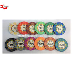 10g 39 x 3mm Venerati  Sand Grain Surface Casino Ceramic Cheap Poker Chips