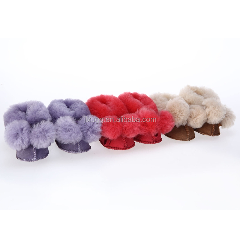 AN-CF-231 Baby Winter Boots Wholesale Factory Cheap Price Australian double Face Soft Sole Baby Winter Boots 0-12 Months