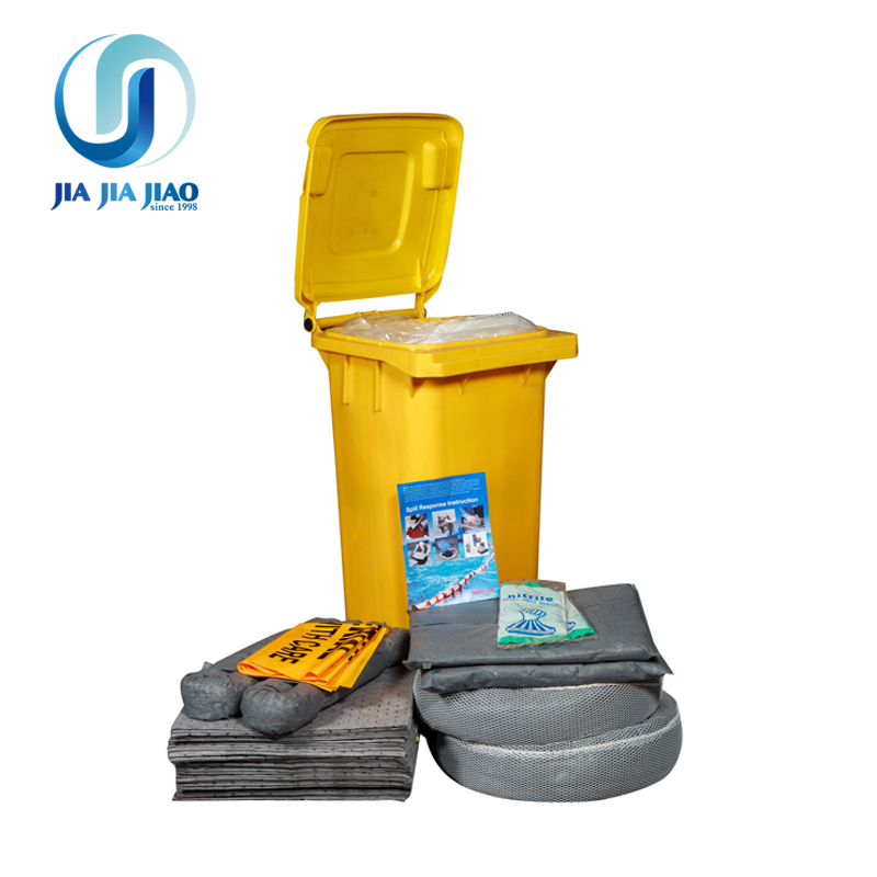 Wheelie Bin Oil Absorbent Spill Kit 120L 360L Workshop Factory Warehouse