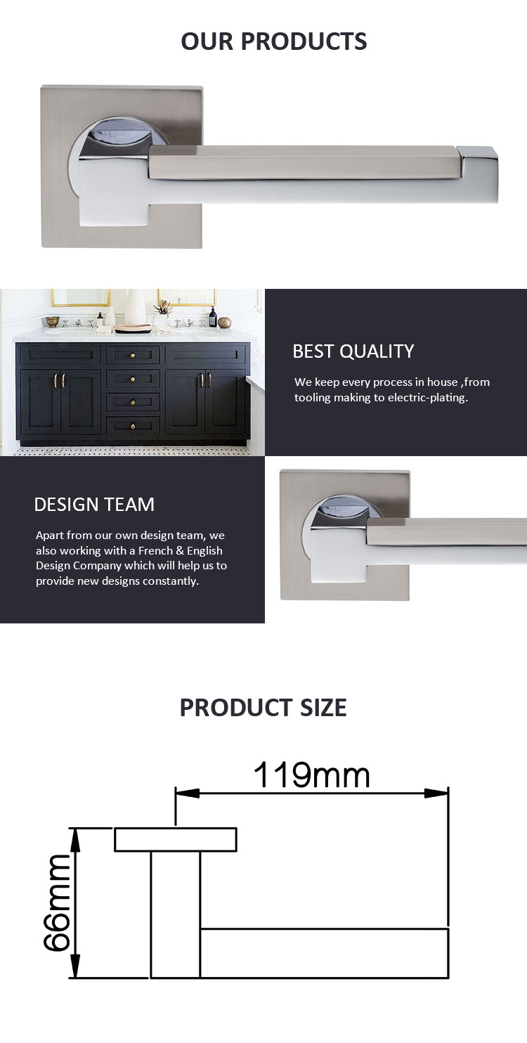 Hot selling high quality security door handle smart door handles