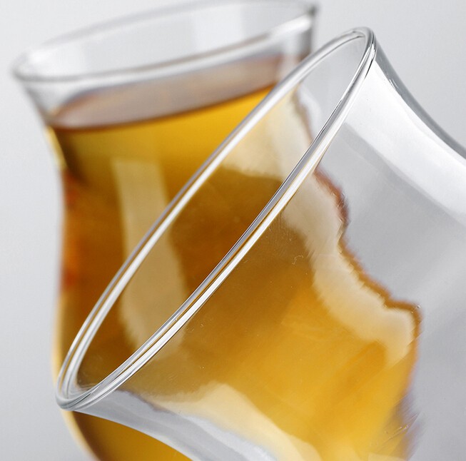 340 ml lead free crystal tulip shape wine glass