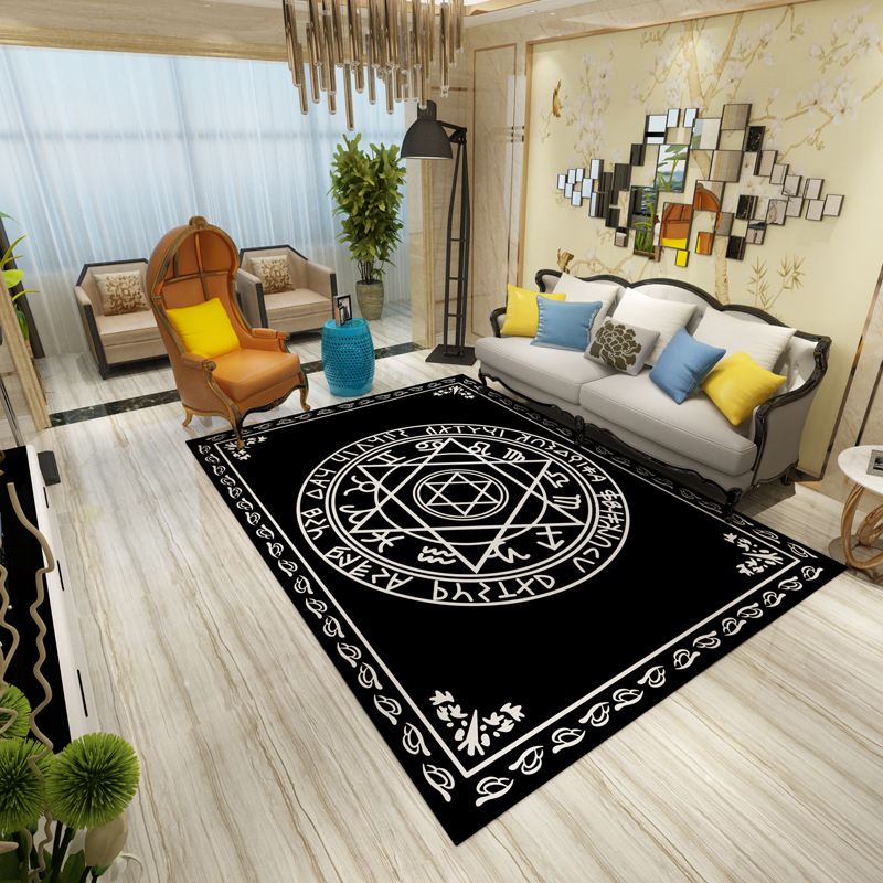 Northern Europe Concise Style Living Room Floor Mat Custom Wholesale Cheap PVC 3D Printed Office Carpet
