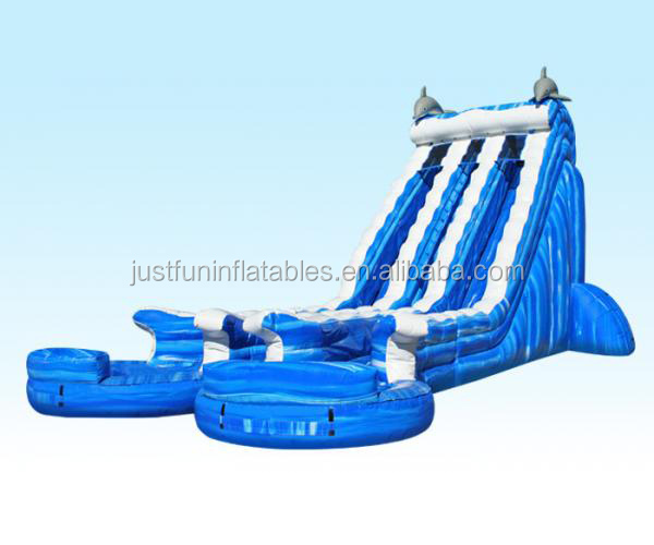 Гигантская надувная водная горка на 18 унций, дешевый надувной Дельфин