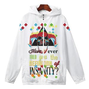 Custom Dye Sublimated Wind Jackets Printing Windbreaker Men Pullover Zipper Jacket