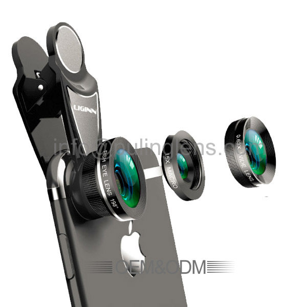 Внешний объектив для камеры мобильного телефона 3 в 1 с супер широким углом 0,63x26 мм 15x макро 198 градусов объектив «рыбий глаз»