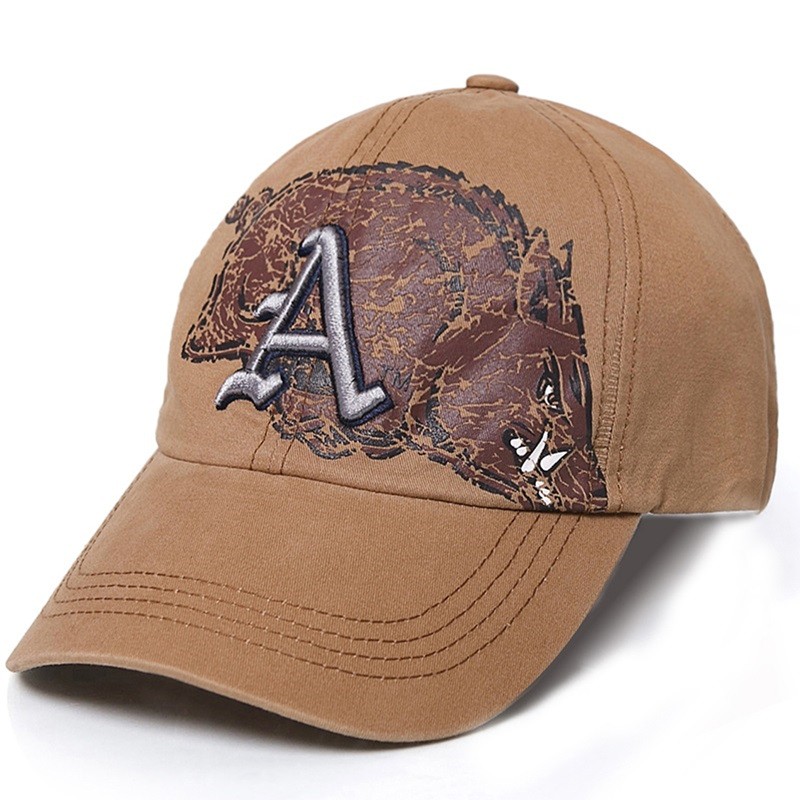 Lettered baseball cap with capital letters A outdoor sport hat for man