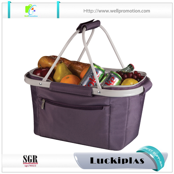 حقيبة حمل قابلة للطي سلة النزهة حقيبة تبريد سلة معزولة شعبية