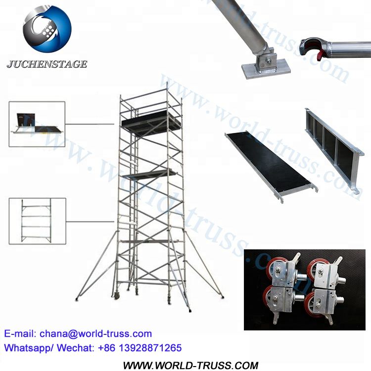 OEM алюминиевые леса башня Мобильная конструкция алюминиевые леса системы с лестницей и колесами