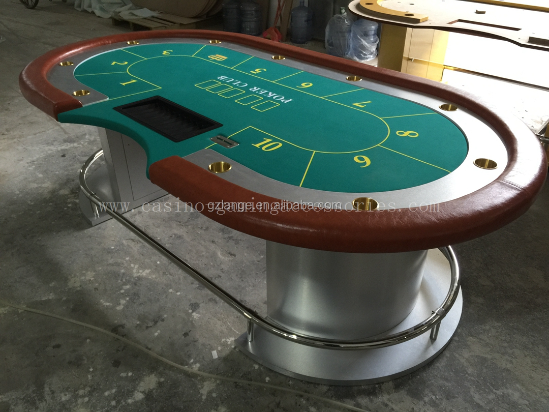 デラックス9人用テキサスホールデムポーカーテーブル 中古カジノ木製