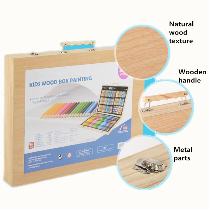 251pcs wooden box stationery painting gift art set