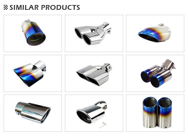 Quality Assurance Professional Sport Double Exhaust Tail Throat Pipe