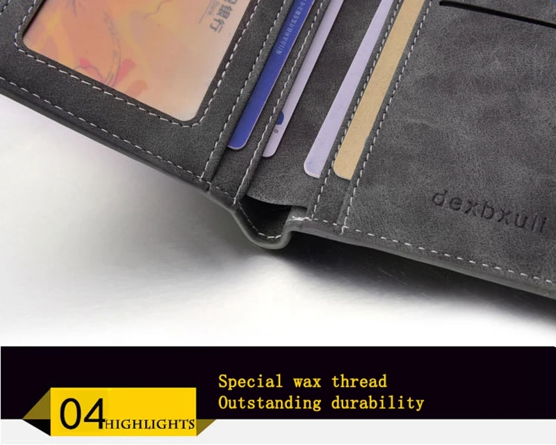 Dexbxuli Brand Matte Wallet Men Leather Wallet With Removable Card Slots Multifunction Men Wallet Purse Male Clutch Top Quality