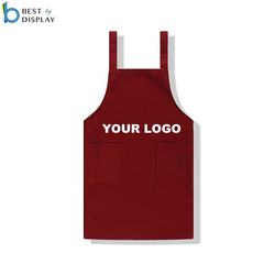 Cheap wholesale custom printing recycle eco organic cotton kitchen apron