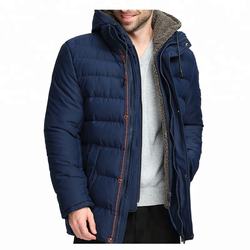 Custom High Quality Long Padded Fur Hooded Winter Parka Men