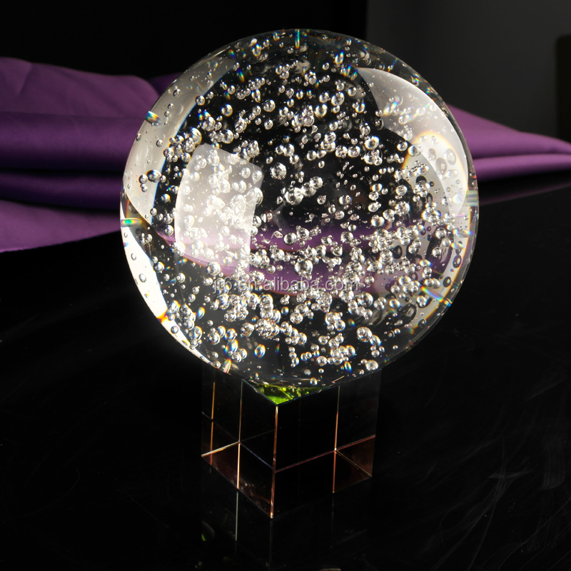 水晶材料实心球与泡沫内装饰 - buy crystal ball for sale,solid