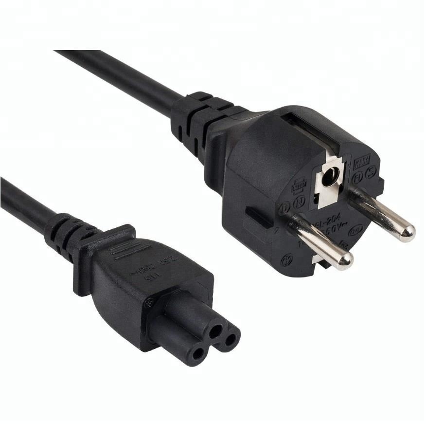3 PCS Europlug EU Type C 4mm Pin Rewireable Power Plug 220V 2.5A Black
