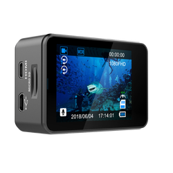 Real 4 k 60fps tela sensível ao toque 30 m à prova dwaterproof água capacete wifi câmera de ação