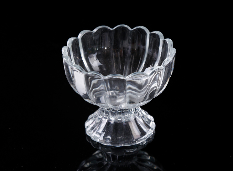 Glass Footed Ice Cream Dessert Dish Bowl