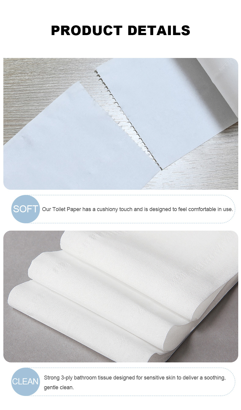 Toilet paper manufacturers supply private label customized soft white toilet tissue paper rolls