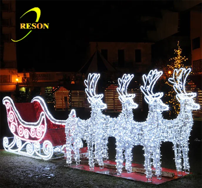 Garden lighting led lighted horse carriage for christmas