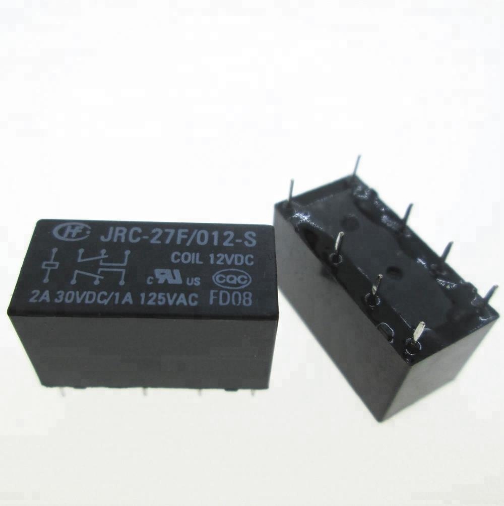 1A//125VAC HFD27//012-S Relay: electromagnetic Ucoil:12VDC 2A//30VDC DPDT